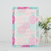 Bright Floral pattern 2 便箋 (スタンド正面)