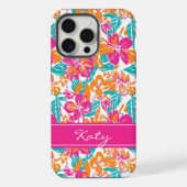 Bright Floral Pattern Phone Case (Name) iPhoneケース (裏面)