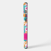 Bright Floral Pattern Phone Case (Name) iPhoneケース (左側面)