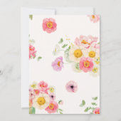 Bright Floral Photo Wedding Invitation 招待状 (裏面)