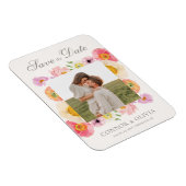 Bright Floral Save the Date Magnet マグネット (右側)