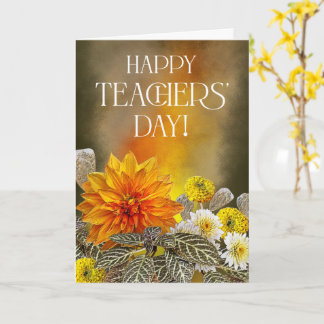 Bright Floral Teacher’s Day Greeting Card カード