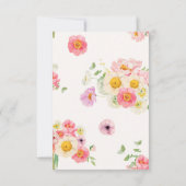 Bright Floral Wedding QR RSVP Card (裏面)