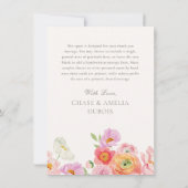 Bright Floral Wedding Thank You Card サンキューカード (裏面)