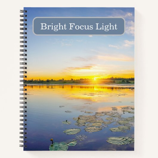 Bright Focus Light Lily Pad Sunrise  ノートブック (正面)