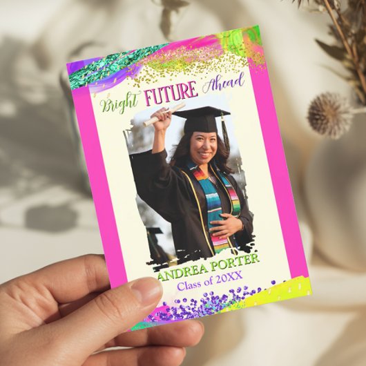 Bright Future Ahead Graduation Party Invitation 招待状