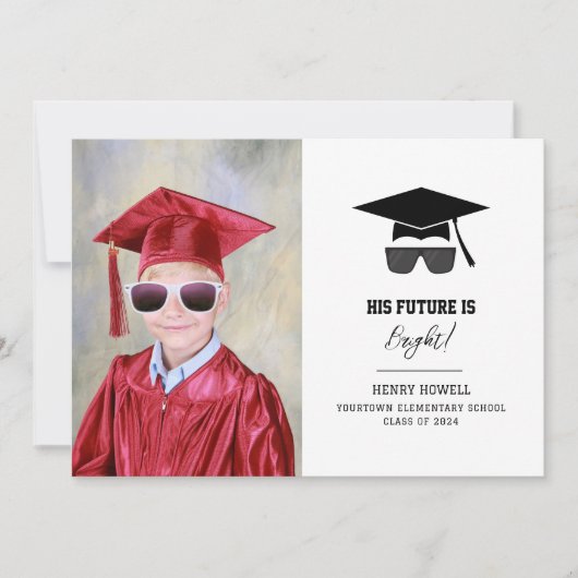 Bright Future Boy Photo Graduation発表 招待状 (正面)
