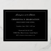 Bright Future Gold Foil Graduation Invitation Card 箔招待状 (裏面)