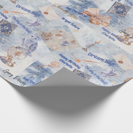 Bright Future Mystical誕生日10代の追加の名前 ラッピングペーパー (角)