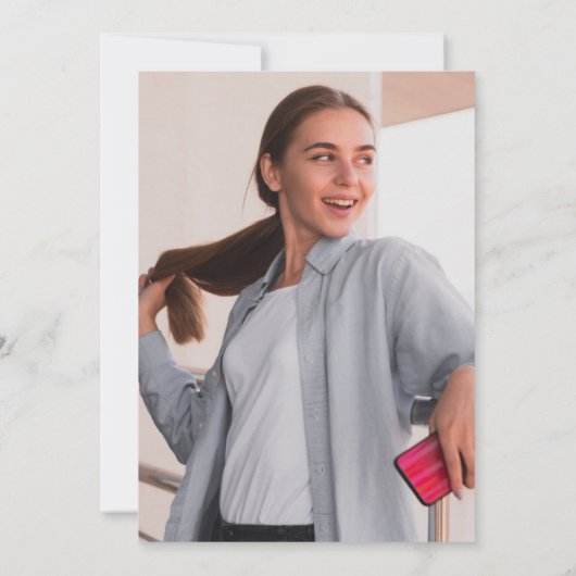 Bright Future Script写真卒業パーティー 招待状 (裏面)