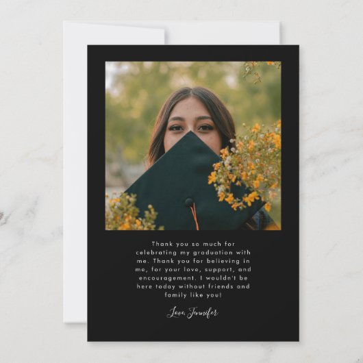 Bright Future Stars Multi Photo Black Grad 案内状 (裏面)