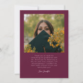 Bright Future Stars Multi Photo Cranberry Grad 案内状 (裏面)