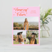 Bright Future Stars Multi Photo Orange Pink Grad 案内状 (スタンド正面)
