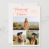 Bright Future Stars Multi Photo Peach Grad 案内状 (正面)