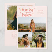 Bright Future Stars Multi Photo Peach Grad 案内状 (正面/裏面)