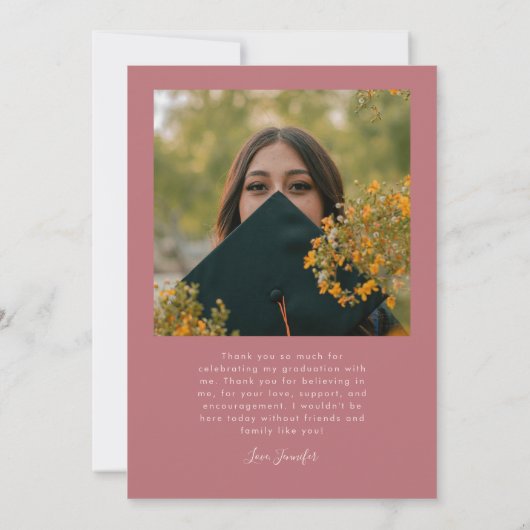 Bright Future Stars Multi Photo Pink Grad 案内状 (裏面)