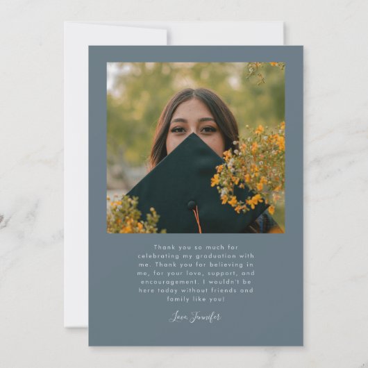 Bright Future Stars Multi Photo Slate Blue Grad 案内状 (裏面)