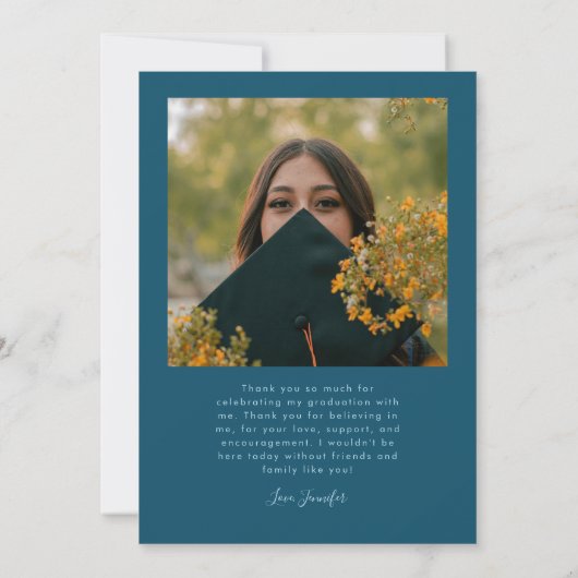 Bright Future Stars Multi Photo Teal Grad 案内状 (裏面)
