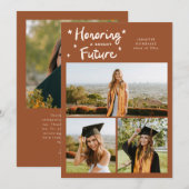 Bright Future Stars Multi Photo Terracotta Grad 案内状 (正面/裏面)