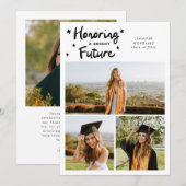 Bright Future Stars Multi Photo White Grad 案内状 (正面/裏面)