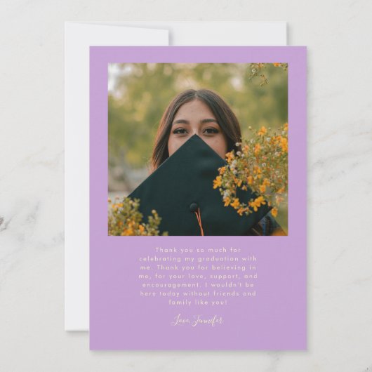 Bright Future Stars Multi Photo Wisteria Grad 案内状 (裏面)