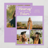 Bright Future Stars Multi Photo Wisteria Grad 案内状 (正面/裏面)