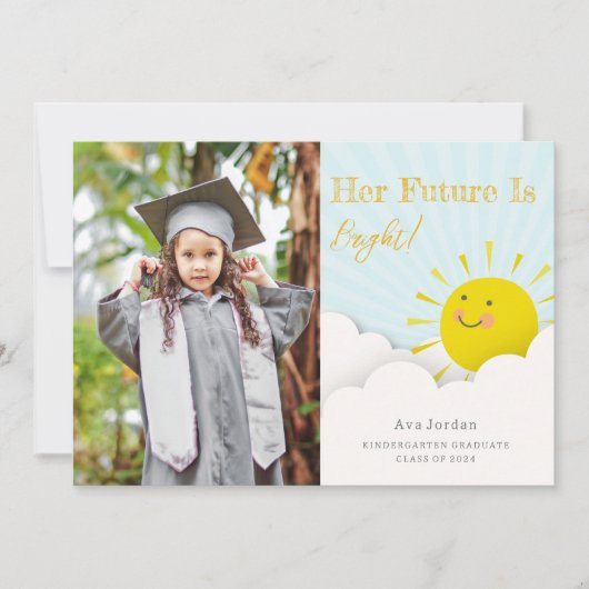 Bright Future Sunshine卒業写真 招待状 (正面)