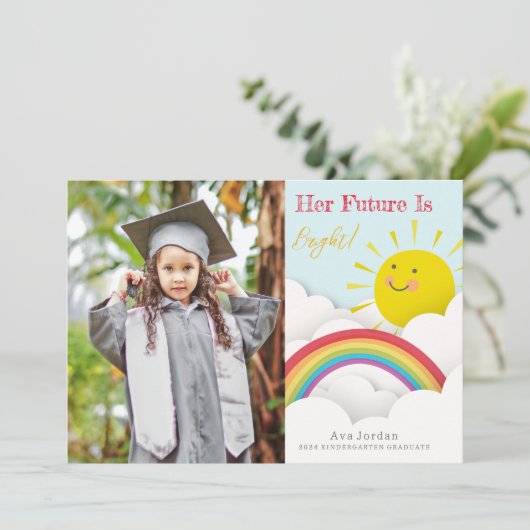 Bright Future Sunshine Rainbow卒業写真 招待状 (スタンド正面)