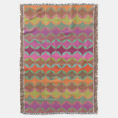 Bright Geometric Color Harmonies スローブランケット (正面縦)