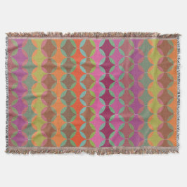 Bright Geometric Color Harmonies スローブランケット