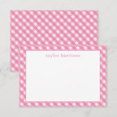 Bright Ginghamノートカパーソナライズされたード サンキューカード (正面/裏面)