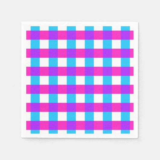 Bright Gingham Napkins スタンダードカクテルナプキン (正面)