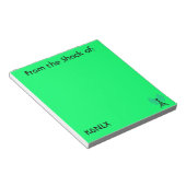 Bright Green Amateur Radio Call Sign Notepad ノートパッド (アングル)