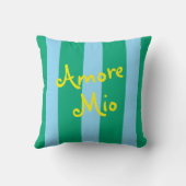Bright Green and Blue Stripes | Amore Mio クッション (裏面)