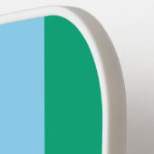 Bright Green and Blue Stripes | Ciao Bella ピックルボールラケット (左詳細)