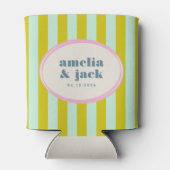 Bright Green Blue Maximalist Blooming Joy Wedding 缶クーラー (裏面)