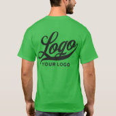 Bright Green Companyロゴスワッグビジネスマン女性 Tシャツ (裏面)