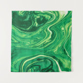 Bright Green Creative Mixed Textile Design. Grunge タペストリー (正面(横))