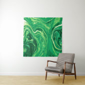 Bright Green Creative Mixed Textile Design. Grunge タペストリー (インサイチュ)