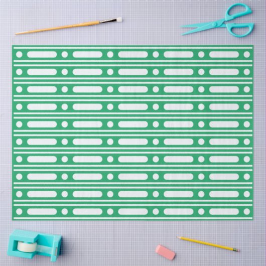 Bright Green Dots Border Decoupage Paper 薄葉紙 (クラフト)