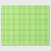 Bright Green Fun & Bold Tartan Plaid Pattern ラッピングペーパー (フラット)