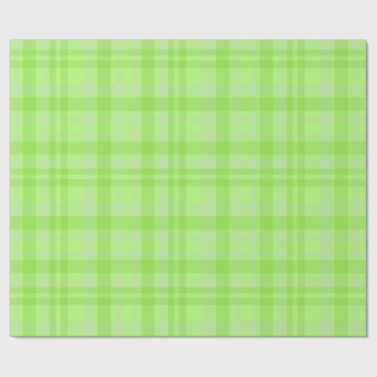 Bright Green Fun & Bold Tartan Plaid Pattern ラッピングペーパー (フラット)