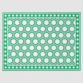 Bright Green Geometric Bone Inlay Decoupage Paper 薄葉紙