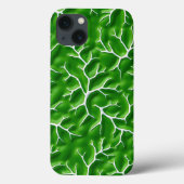 Bright Green iPhone Case with Vein Pattern Case-Mate iPhoneケース (裏面)