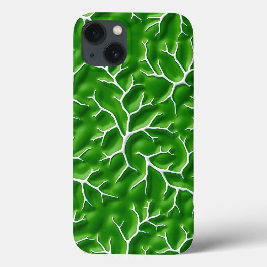 Bright Green iPhone Case with Vein Pattern Case-Mate iPhoneケース (裏面)