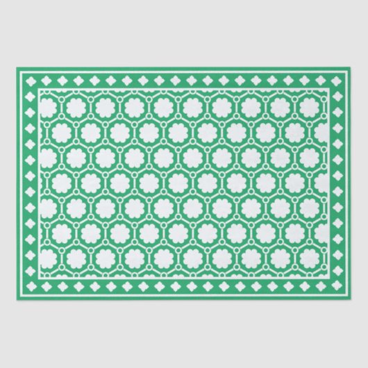 Bright Green Modern Bone Inlay Decoupage Paper 薄葉紙 (正面)