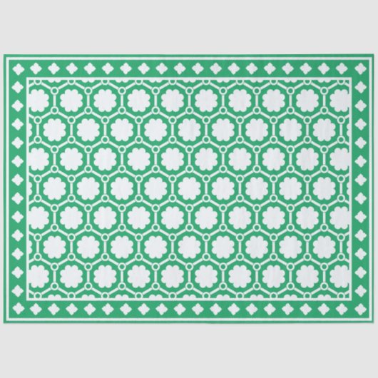 Bright Green Modern Bone Inlay Decoupage Paper 薄葉紙 (正面)