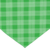 Bright Green Plaid Checked Pattern ショートテーブルランナー (コーナー)