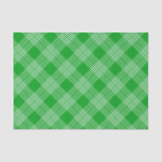 Bright Green Plaid Checked Pattern 薄葉紙