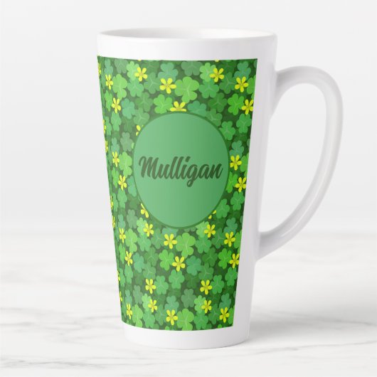 Bright Green Shamrock Coffee Mug カフェラテマグ (右)